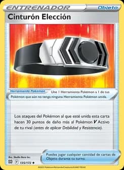 Cinturón Elección card in Spanish