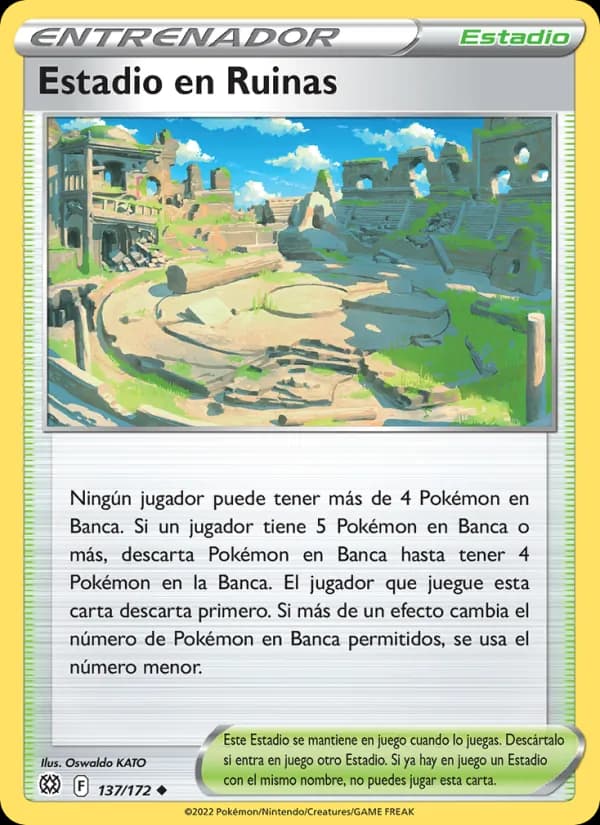 Estadio en Ruinas card in Spanish