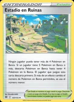 Estadio en Ruinas card in Spanish