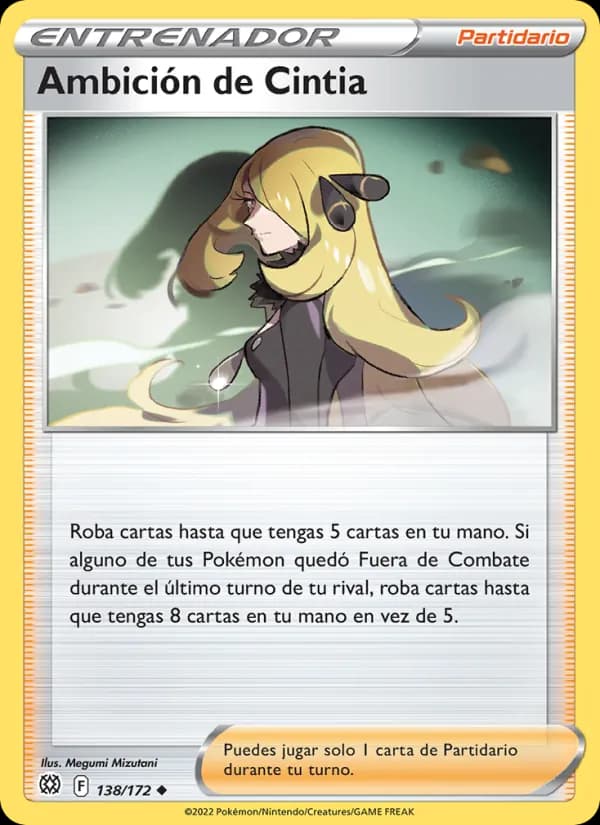 Ambición de Cintia card in Spanish