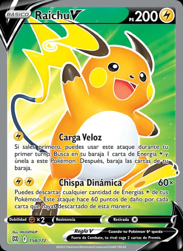 Raichu V card in Spanish