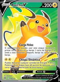 Raichu V card in Spanish