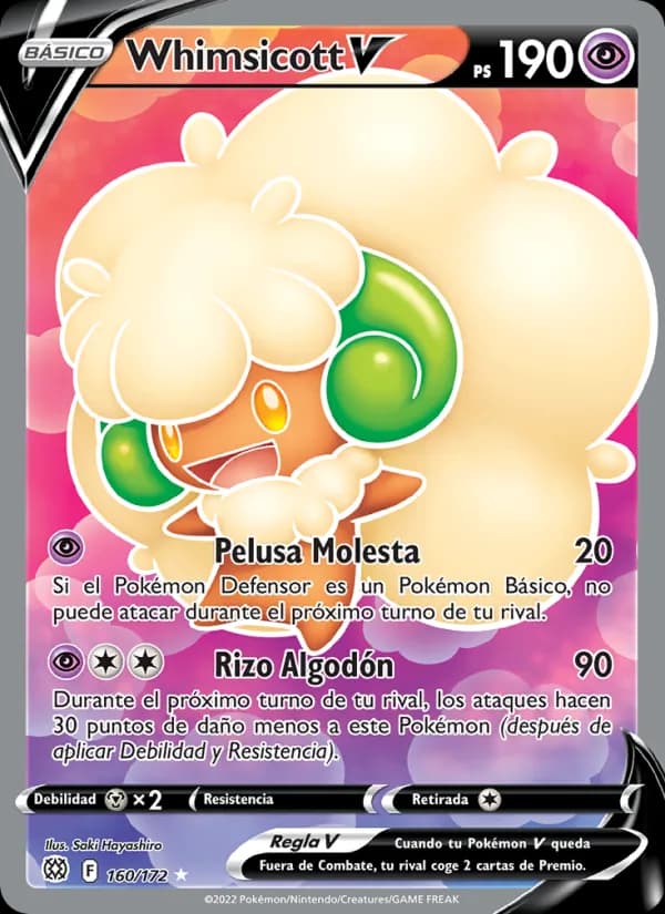 Whimsicott V card in Spanish