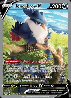 Honchkrow V card in Spanish