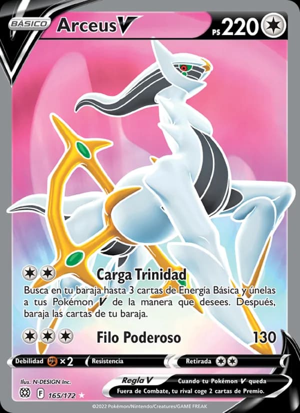 Arceus V card in Spanish