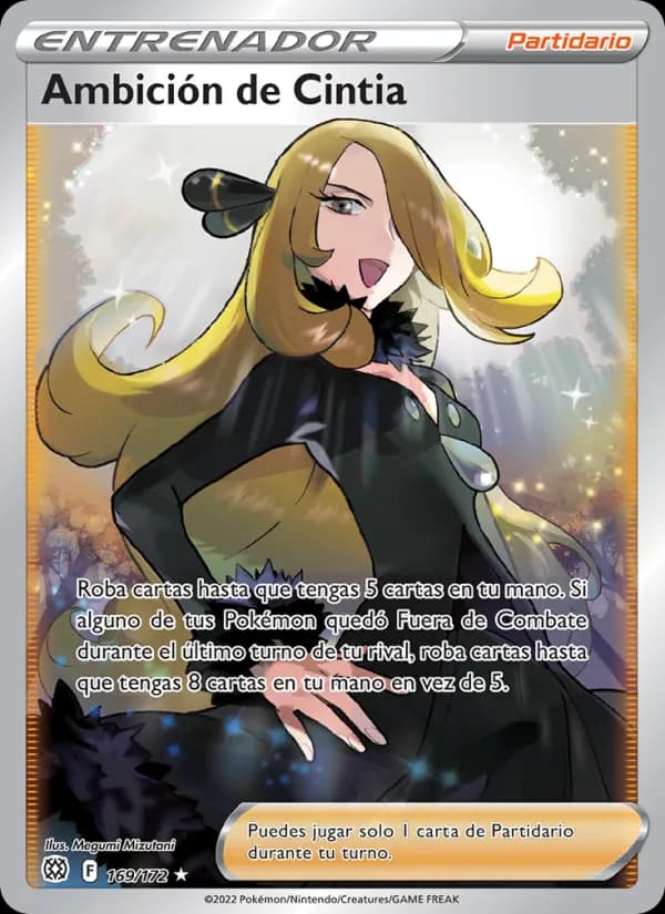 Ambición de Cintia card in Spanish
