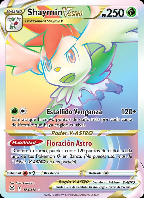 Shaymin V-ASTRO card in Spanish