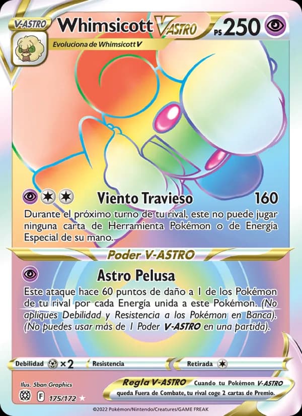 Whimsicott V-ASTRO card in Spanish