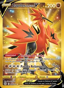 Zapdos de Galar V card in Spanish
