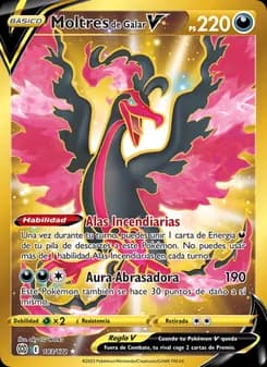 Moltres de Galar V card in Spanish