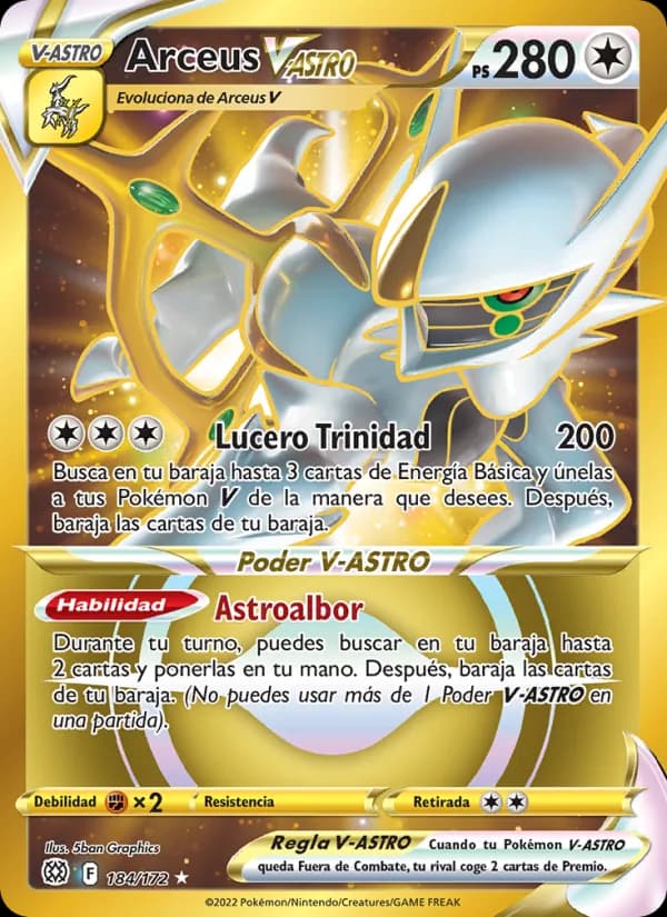 Arceus V-ASTRO card in Spanish