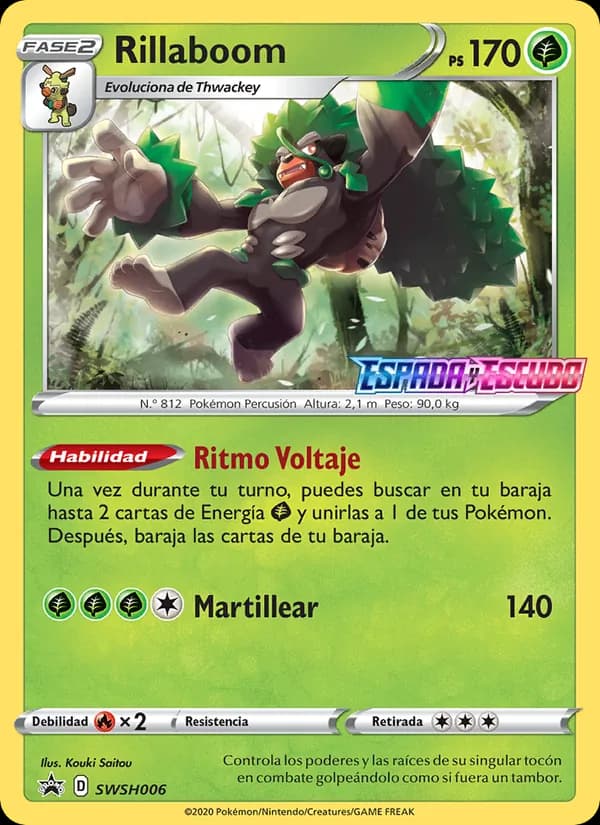 Rillaboom card in Spanish