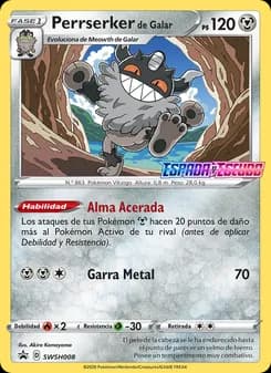 Perrserker de Galar card in Spanish