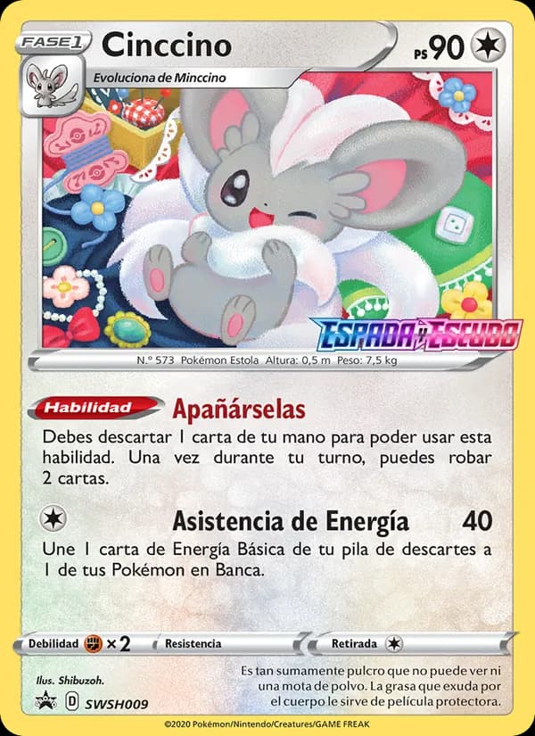 Cinccino card in Spanish