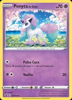 Ponyta de Galar card in Spanish