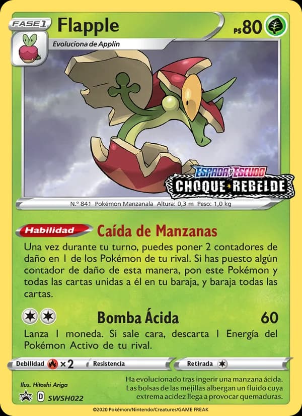 Flapple card in Spanish