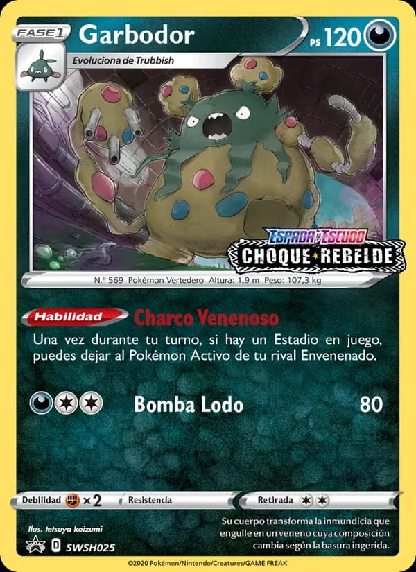 Garbodor card in Spanish
