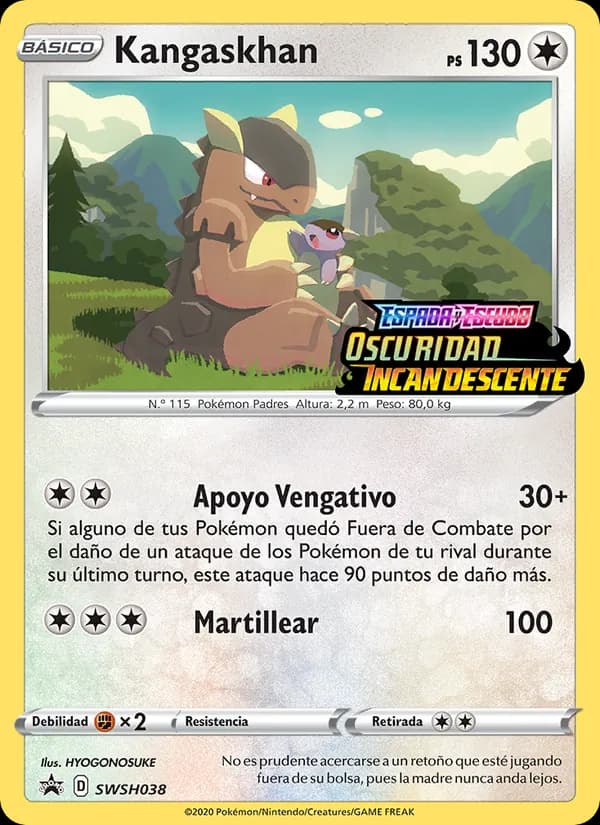 Kangaskhan card in Spanish