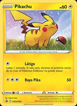 Pikachu card in Spanish