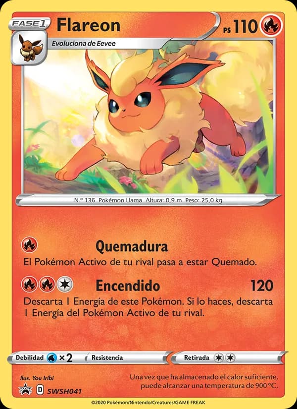Flareon card in Spanish