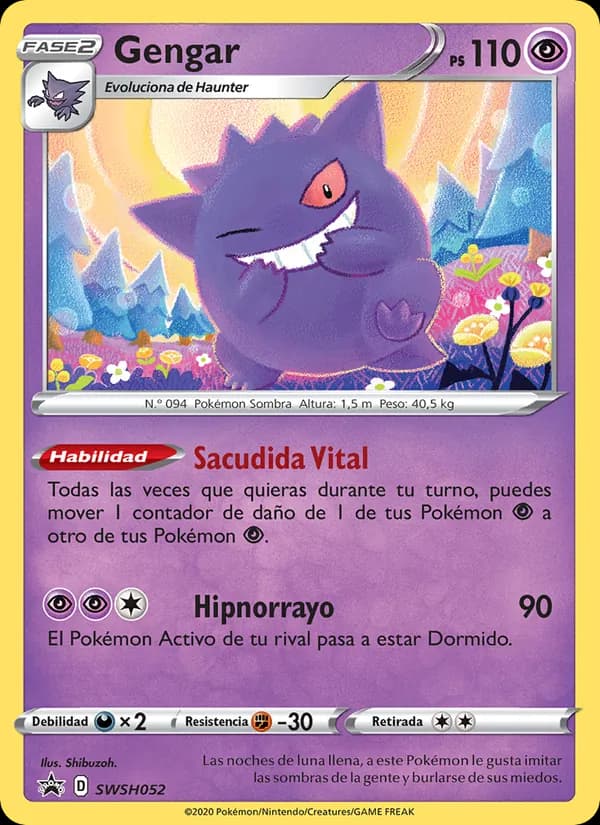 Gengar card in Spanish