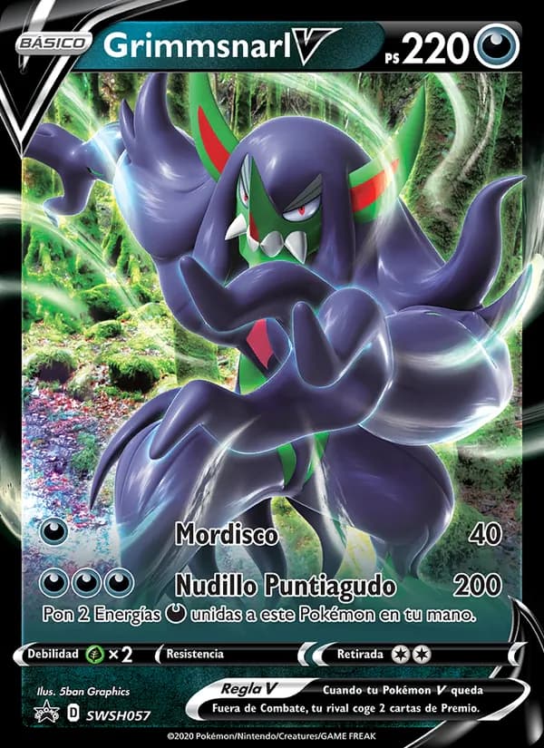 Grimmsnarl V card in Spanish