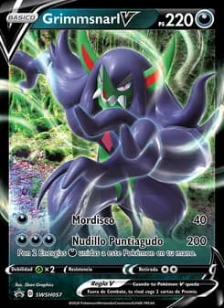 Grimmsnarl V card in Spanish