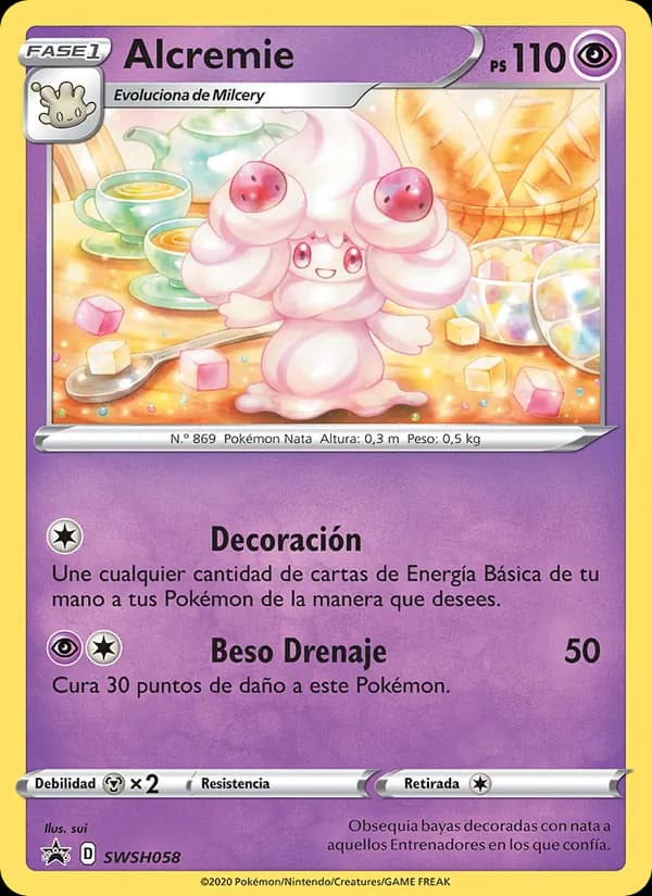 Alcremie card in Spanish