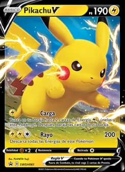 Pikachu V card in Spanish