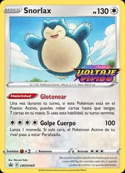 Snorlax card in Spanish