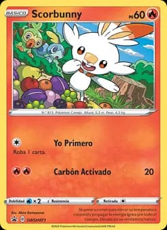 Scorbunny card in Spanish