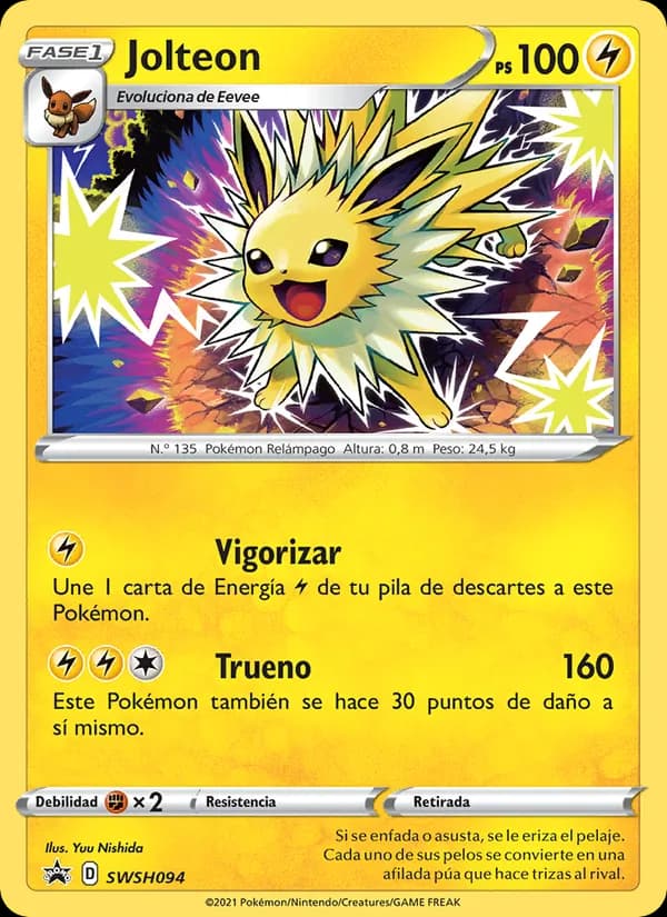 Jolteon card in Spanish