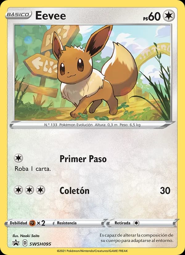 Eevee card in Spanish
