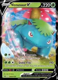 Venusaur V card in Spanish