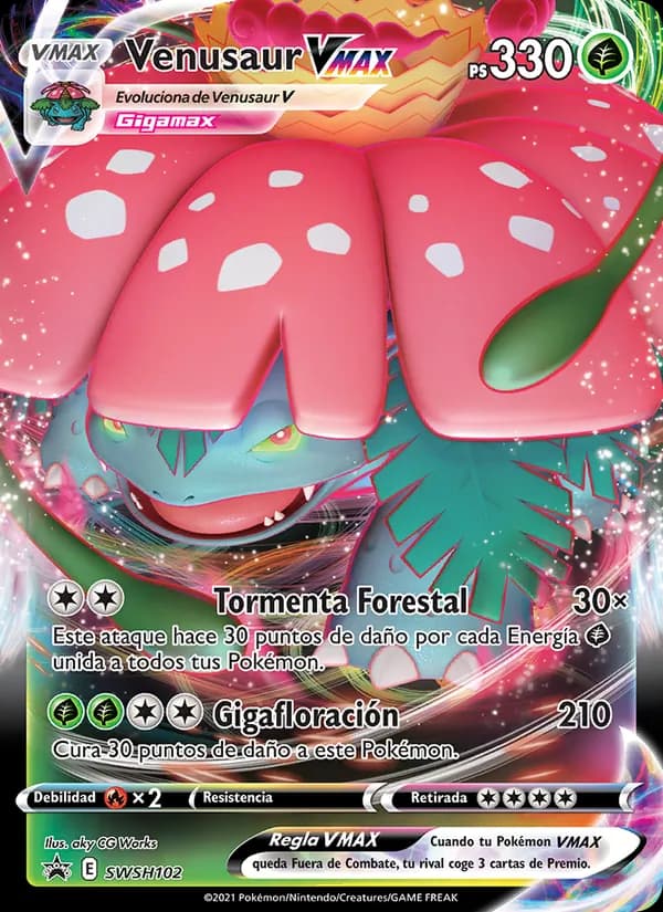 Venusaur VMAX card in Spanish