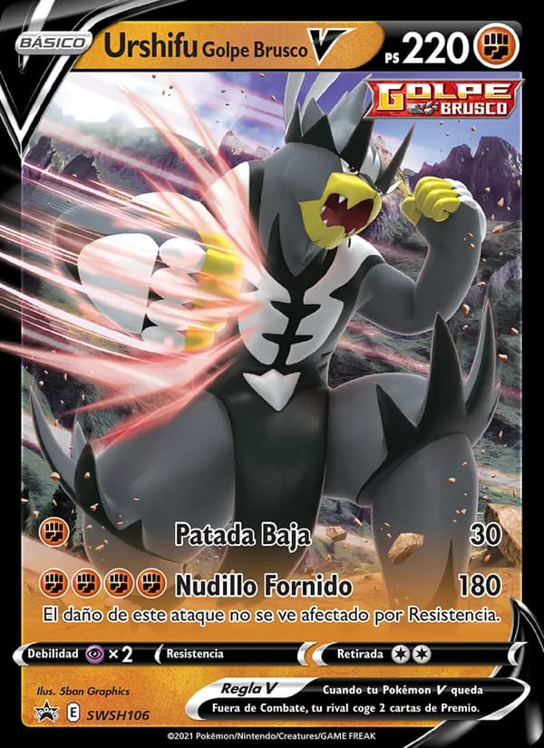 Urshifu Golpe Brusco V card in Spanish