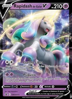 Rapidash de Galar V card in Spanish