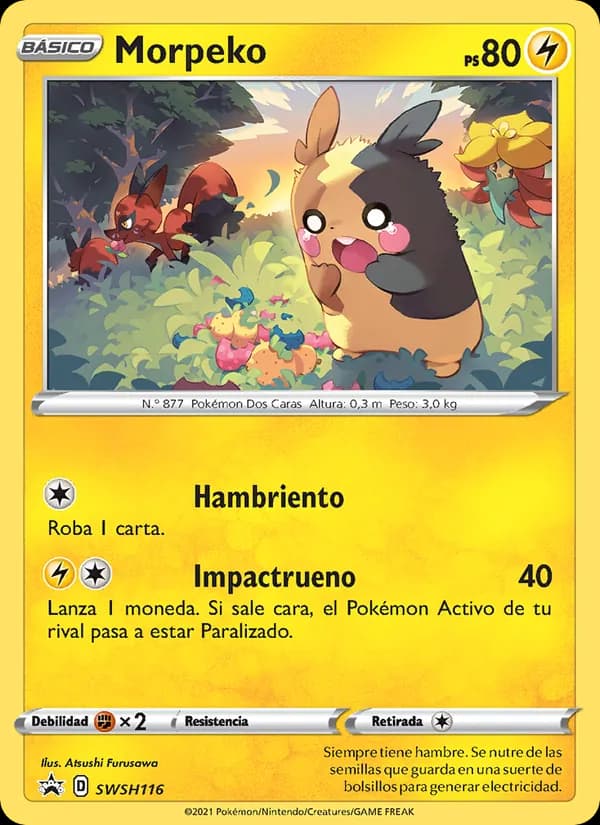Morpeko card in Spanish