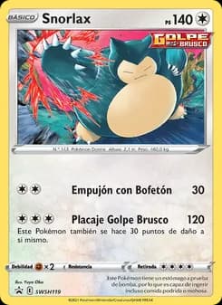 Snorlax card in Spanish