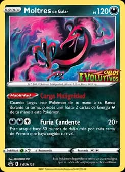 Moltres de Galar card in Spanish