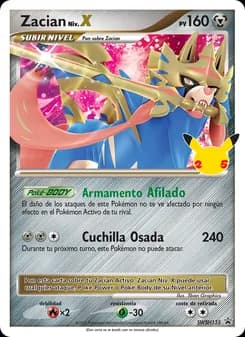 Zacian card in Spanish