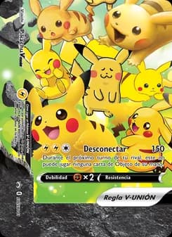 Pikachu V-UNIÓN card in Spanish