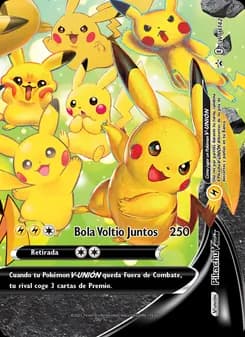 Pikachu V-UNIÓN card in Spanish