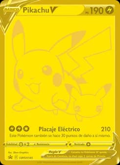 Pikachu V card in Spanish