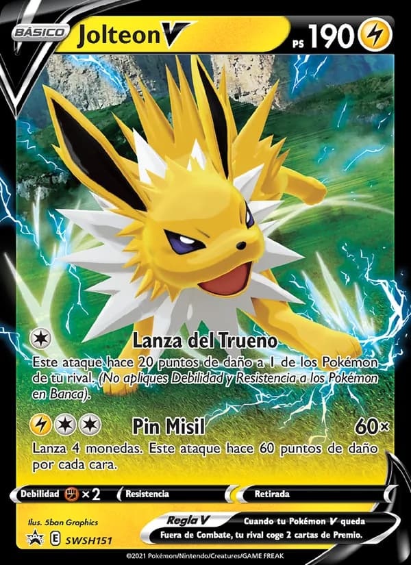 Jolteon V card in Spanish