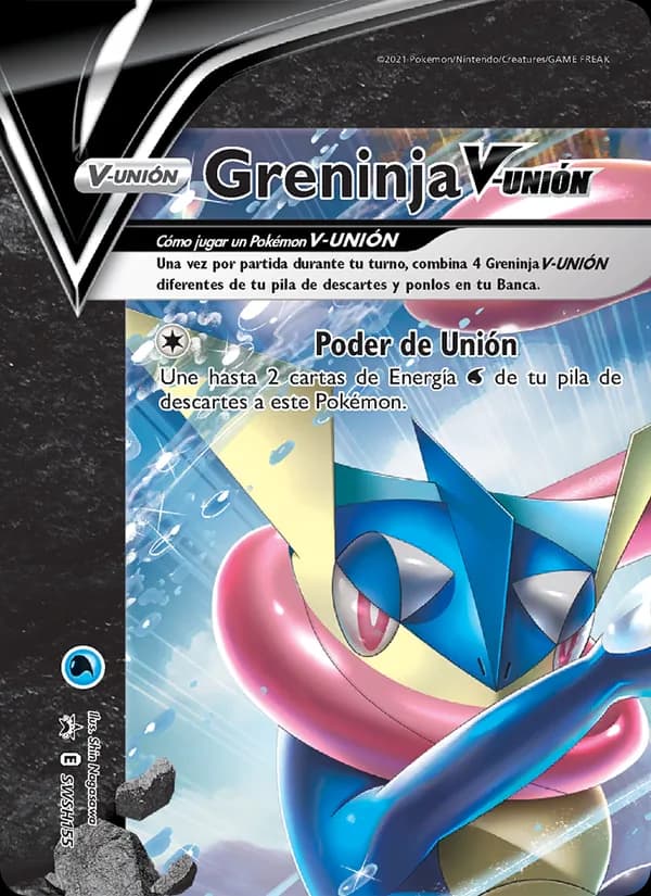 Greninja V-UNIÓN card in Spanish