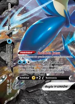 Greninja V-UNIÓN card in Spanish