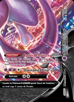Mewtwo V-UNIÓN card in Spanish