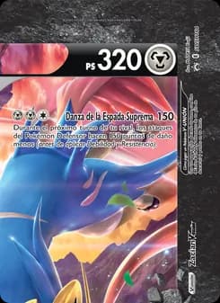 Zacian V-UNIÓN card in Spanish