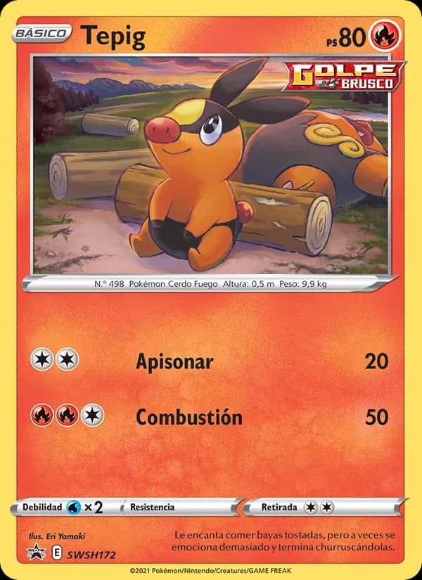 Tepig card in Spanish